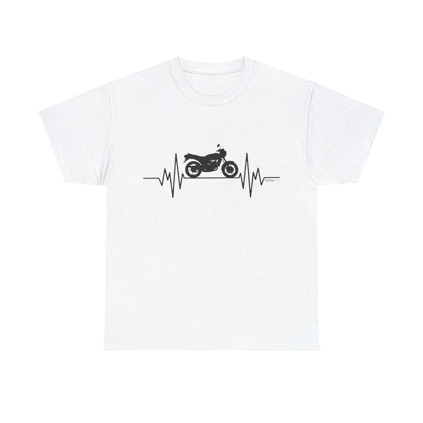 Motorcycle Heartbeat T-shirt | Graphic Gift Tee | Birthday | Classic Motorcycle | RD Bike | Shirt | Motorbike | 2 Stroke Lover
