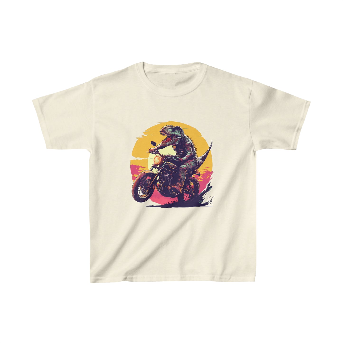 T-rex Riding a Motorbike | Kids T-shirt | Dinosaur | Bike | Biker | Childs | Raptor | Children's | Motorcycle Tee
