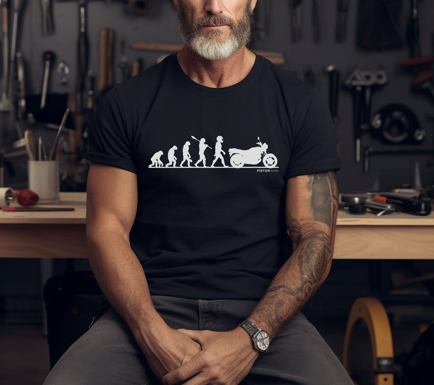 Motorcycle Evolution T-shirt 'CBX' | Graphic Gift Tee | Birthday | Classic Bike | Dad | Shirt | Motorbike | 1980s