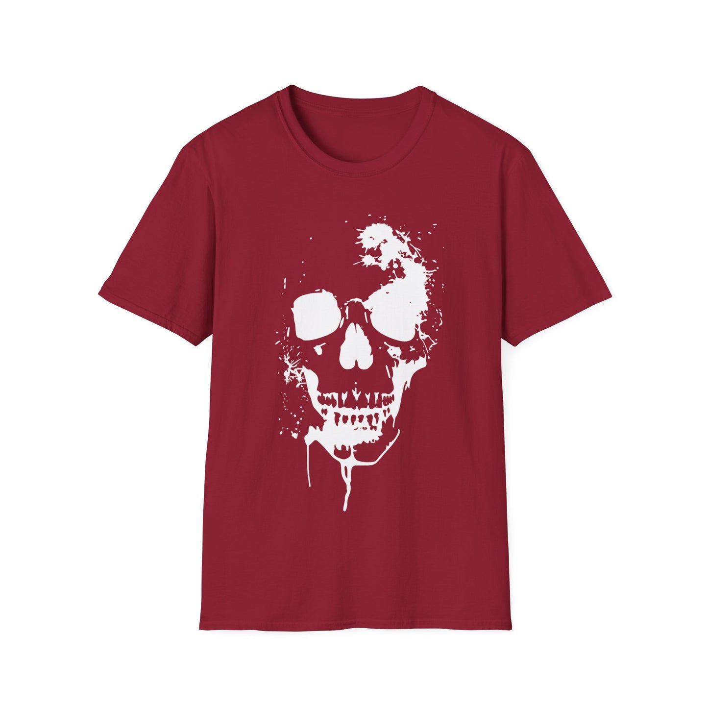 Painted Skull T-shirt | Retro Bike Graphic Gift Tee | Biker | Classic Car | Motorbike | Rock | Gothic | Horrir
