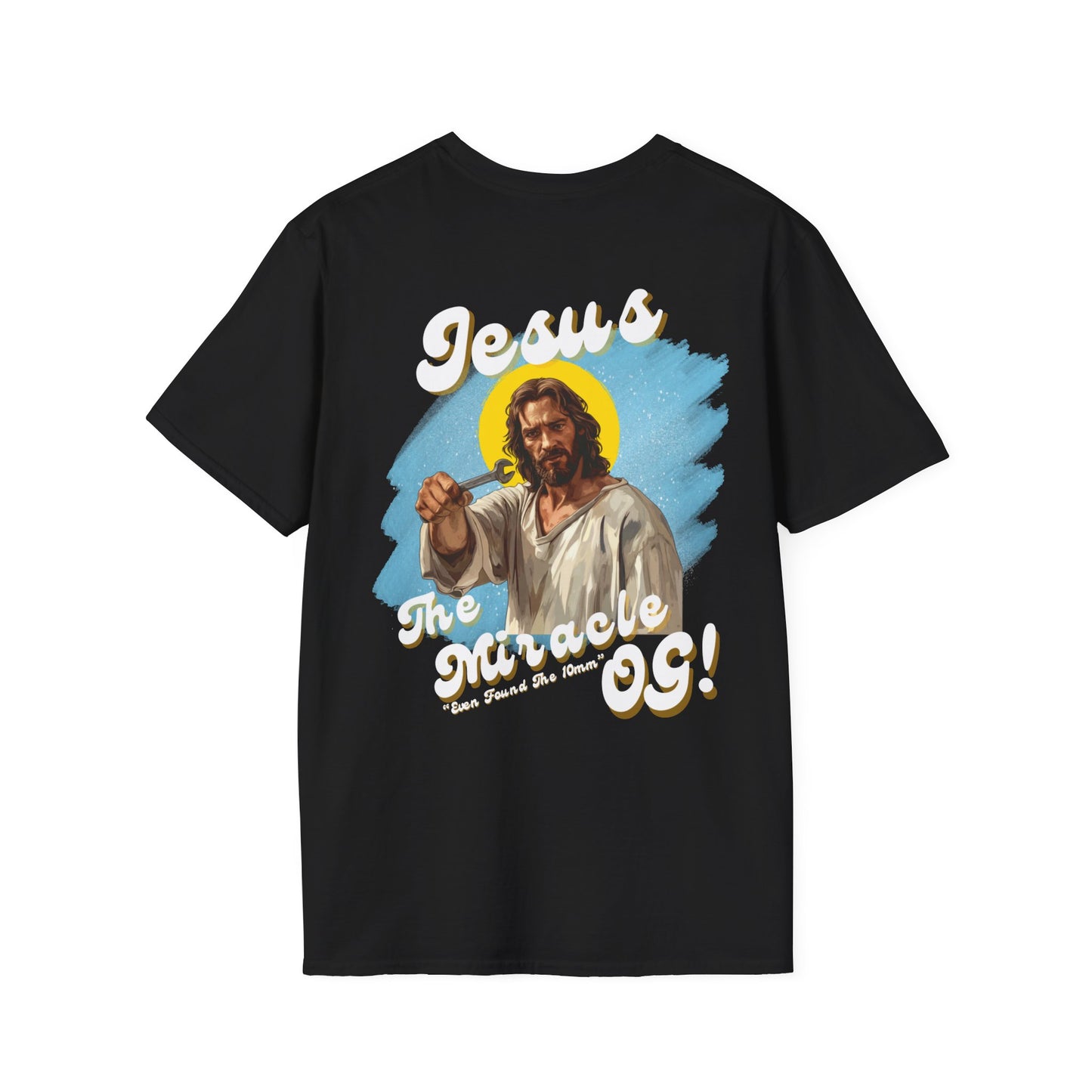 Jesus 'The Miracle OG!' T-shirt | 10mm Spanner | Retro Car Graphic Gift Tee | Motorcycle | Funny | Birthday | Classic Car | Unisex | Joke