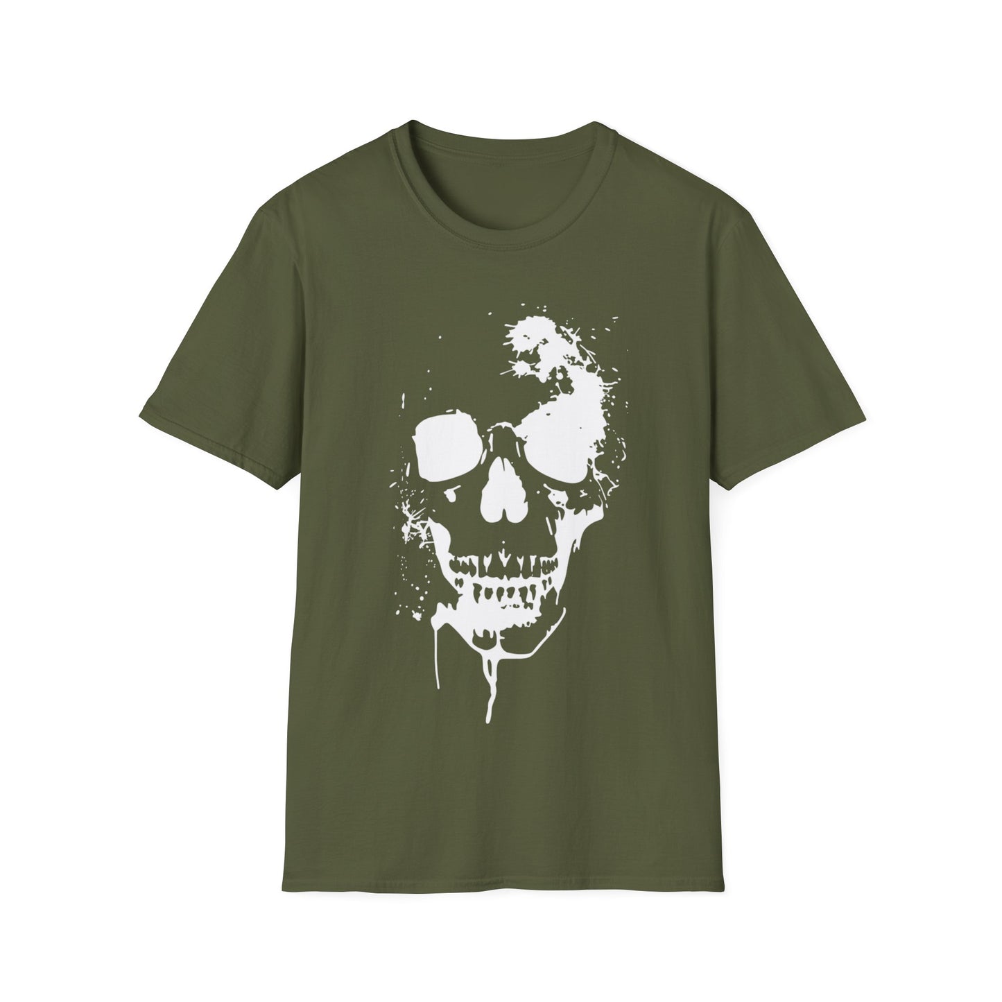 Painted Skull T-shirt | Retro Bike Graphic Gift Tee | Biker | Classic Car | Motorbike | Rock | Gothic | Horrir
