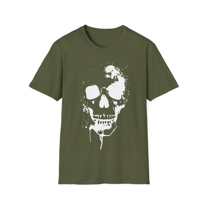 Painted Skull T-shirt | Retro Bike Graphic Gift Tee | Biker | Classic Car | Motorbike | Rock | Gothic | Horrir