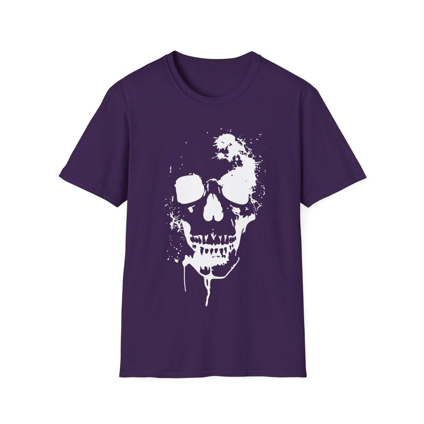 Painted Skull T-shirt | Retro Bike Graphic Gift Tee | Biker | Classic Car | Motorbike | Rock | Gothic | Horrir