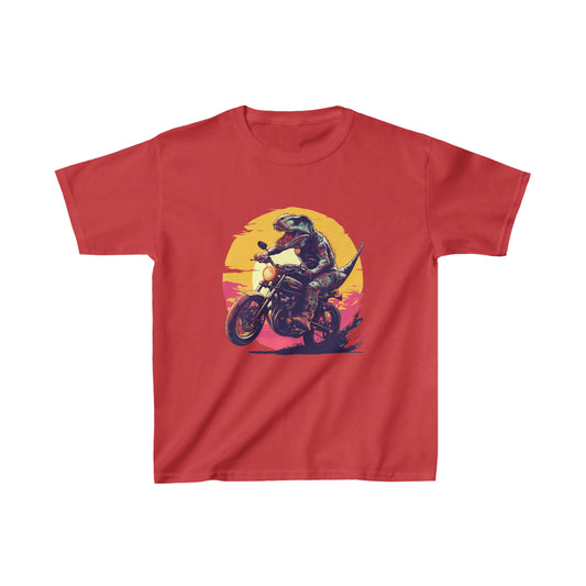 T-rex Riding a Motorbike | Kids T-shirt | Dinosaur | Bike | Biker | Childs | Raptor | Children's | Motorcycle Tee