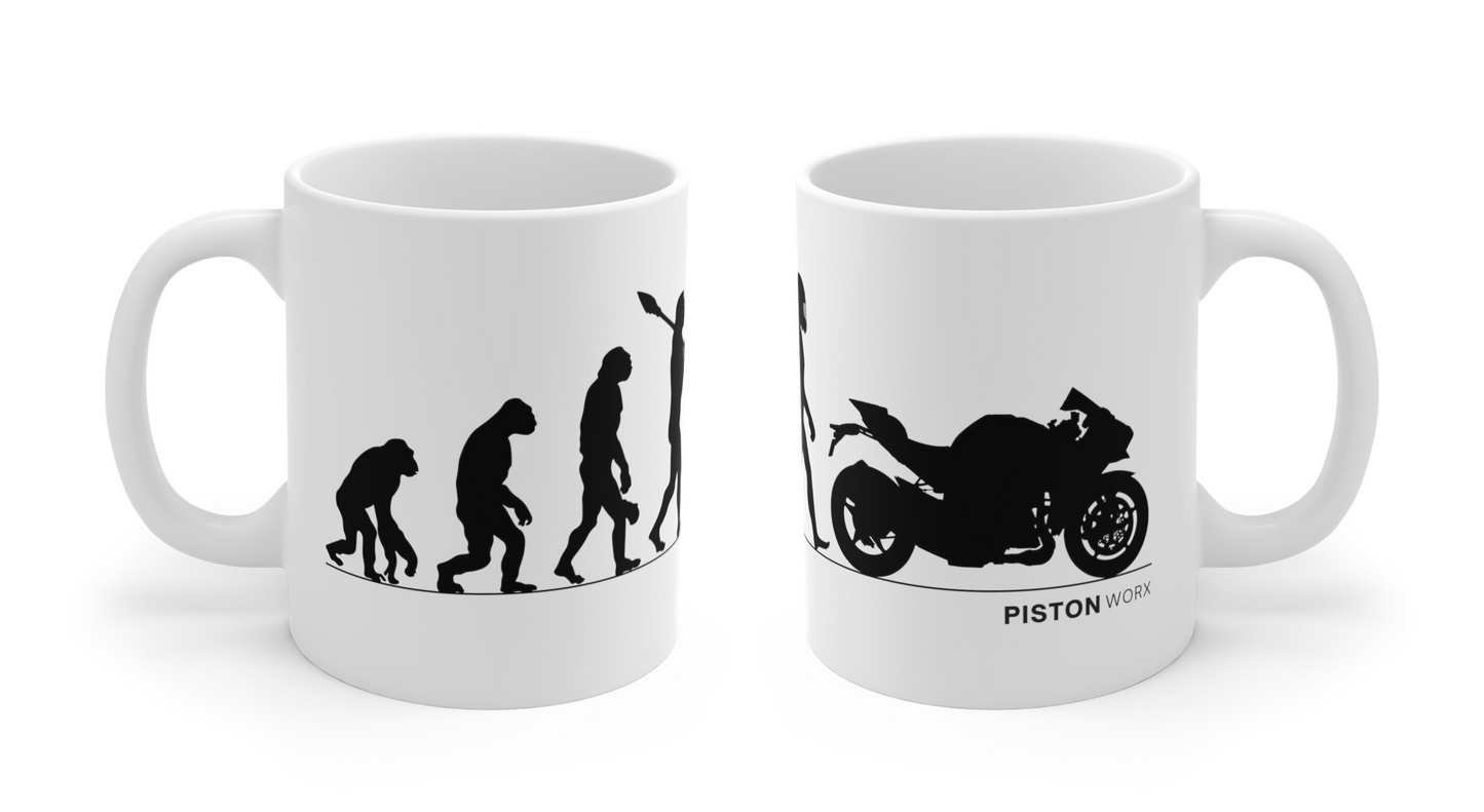 Kawasaki H2 Supercharged Evolution Mug | Premium Mugs | Birthday Gifts | Gifts | Motorcycle Memorabilia | Bike Enthusiasts | Cup | Ninja