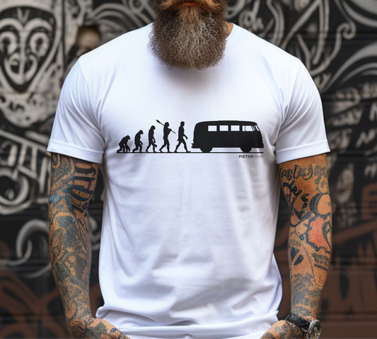 Campervan Evolution T-shirt | Graphic Gift Tee | Birthday | Camper | Shirt | Classic car | Aircooled