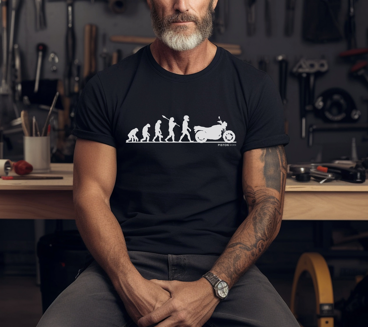 Motorcycle Evolution T-shirt 'CBX'  | Graphic Gift Tee | Birthday | Classic Bike | Dad | Shirt | Motorbike | 1980s