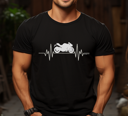 Kawasaki H2 Supercharged Ninja Heartbeat T-shirt  | Graphic Gift Tee | Birthday | Sports Motorcycle | Biker | Shirt |